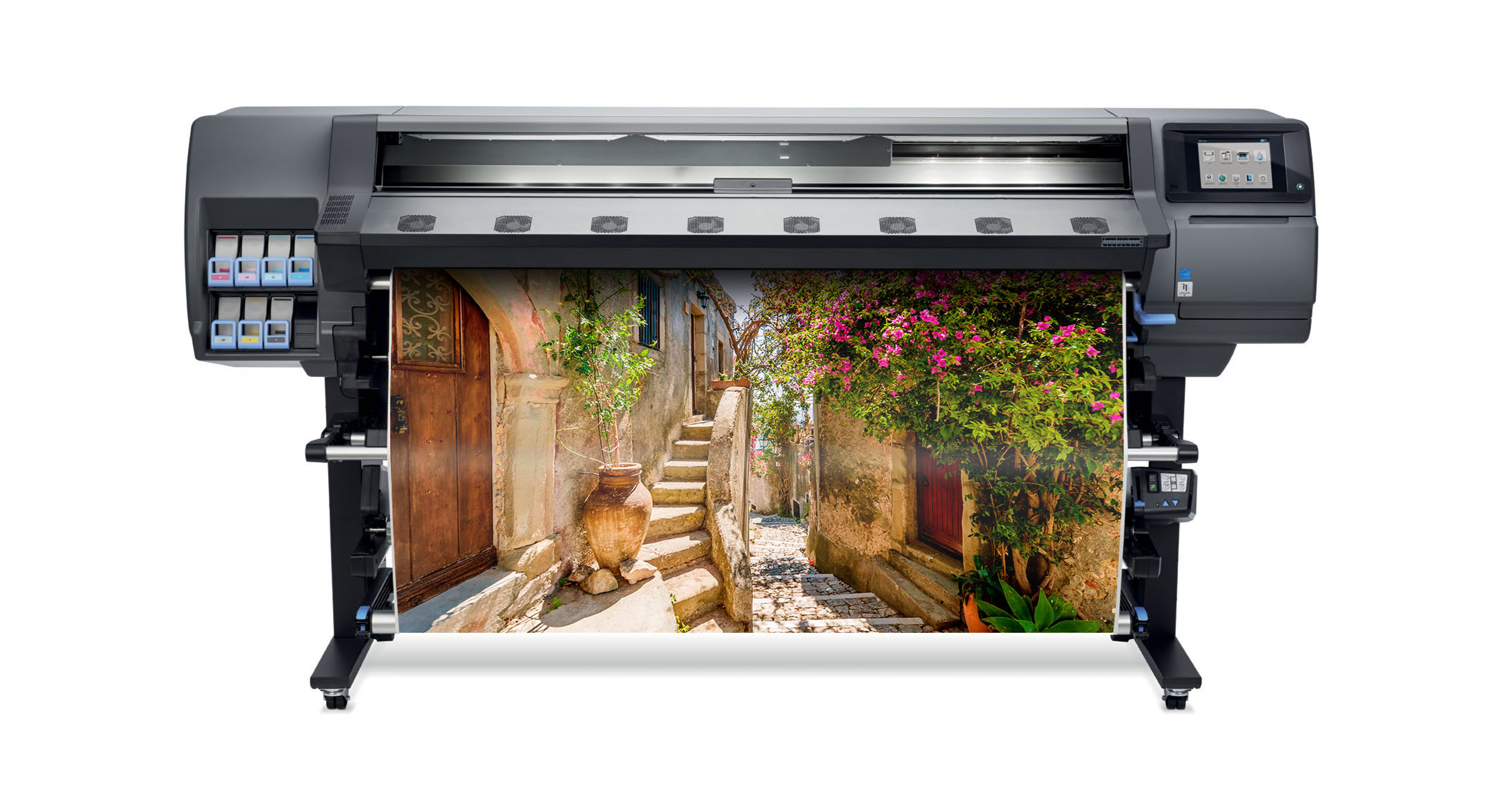 Digitaldruckmaschine bei der Arbeit