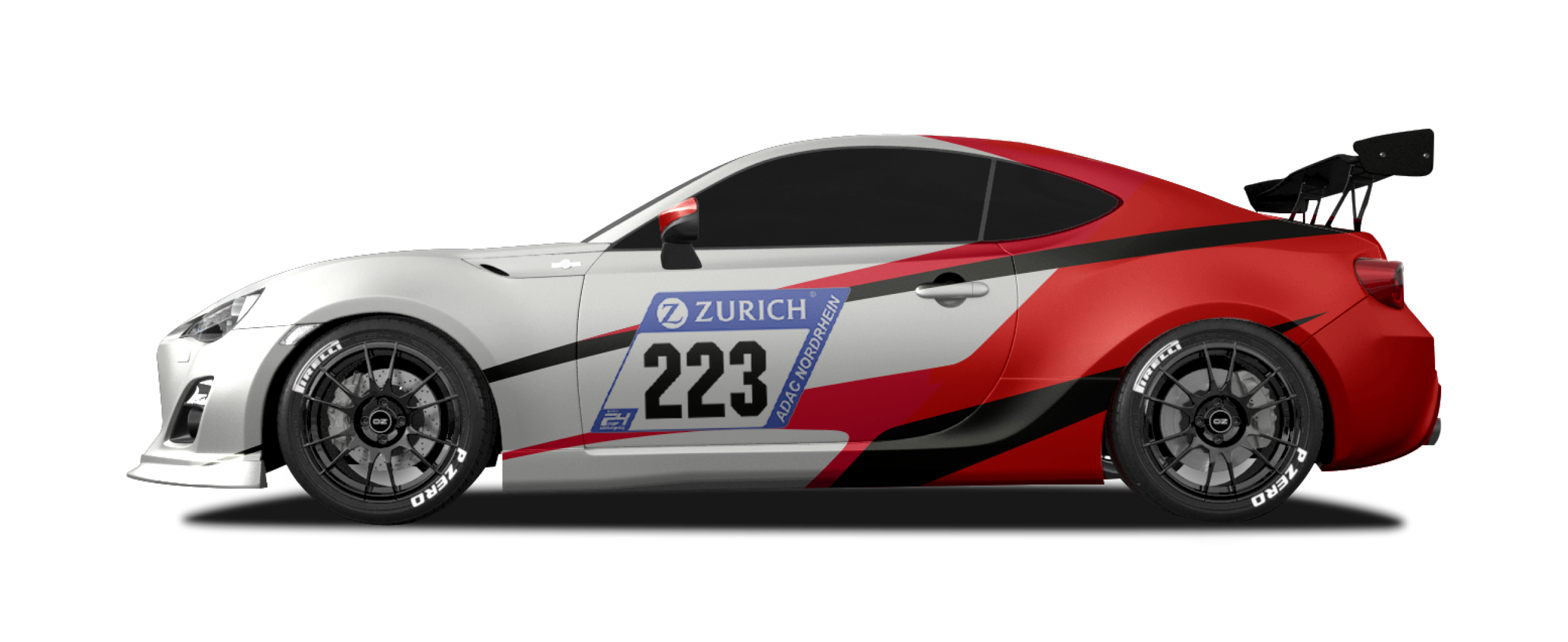 Motorsportfahrzeug mit einem individuellen Rennsport Design